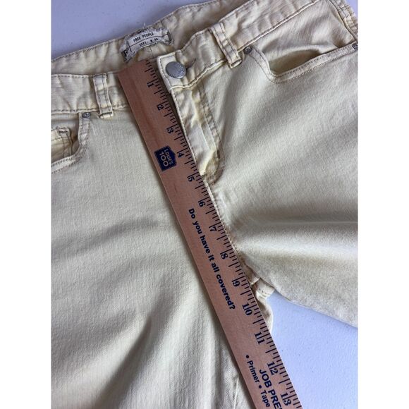 Free People Women's Light Yellow Stretch Cotton Jeans Size 29 - Picture 8 of 9